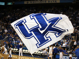 University of Kentucky - UK Flag at Rupp Arena Lámina fotográfica