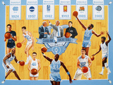 University of North Carolina - Tribute to 100 Years of Carolina Basketball Photographic Print