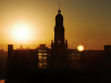 University of Cincinnati - Sun Rises on TUC Photographic Print