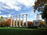 University of Missouri - Missouri Columns and Jesse Hall Fotografisk tryk