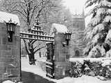 Boston College - Main Gate in Winter Photographic Print
