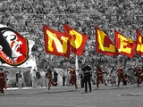 Florida State University - Seminole Flags in Doak Campbell Stadium Photographic Print by Mike Olivella