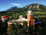University of Colorado - Old Main and Flatirons Photographic Print