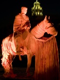 Texas Tech University - Saddle Tramps Cover the Will Rogers Statue Lámina fotográfica por Michael Strong