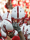 University of Nebraska - Nebraska Football Helmets Photographic Print