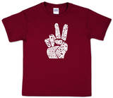 Youth: 'Give Peace a Chance' Peace Fingers T-Shirt