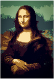 8-Bit Art Mona Lisa Posters