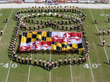 University of Maryland - Maryland Flag with the Band Fotografisk tryk