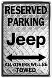 Jeep Reserved Parking Tin Sign