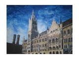 New Town Hall Munich Premium Giclee Print by Markus Bleichner