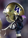 University of Washington - Washington Helmet Held High Photographic Print by Max Waugh