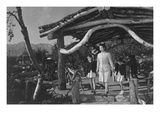Mrs. Nakamura and Family in Park Poster by Ansel Adams