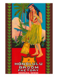 Honolulu Broom Factory Broom Label Photo