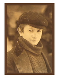 Head Newsboy Print by Lewis Wickes Hine