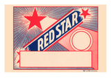 Red Star Broom Label Posters