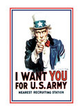 I Want You for the U.S. Army Posters van James Montgomery Flagg I Want You for the U.S. Army Posters van James Montgomery Flagg