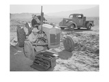 Tractor Repair: Driver Benji Iguchi, Mechanic Henry Hanawa, Posters by Ansel Adams