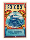 9Xxxx Steam Train Broom Label Prints