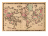 World Map Prints by A.J. Johnson