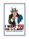 I Want You for the U.S. Army Prints by James Montgomery Flagg