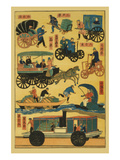 Japanese Modes of Transportation at Turn of Century Posters