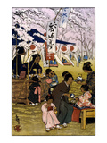 Blossom Time in Tokyo Poster von Helen Hyde
