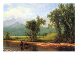 Wind River Mountains, Landscape in Wyoming Posters by Albert Bierstadt