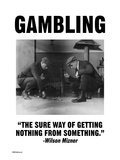 Gambling Print by Wilbur Pierce