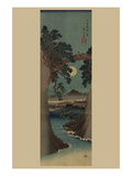 Saruhashi Bridge in Kai Province. Poster by Ando Hiroshige