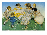 Girls in Circle - Ring around the Rosie Prints by Jesse Willcox Smith