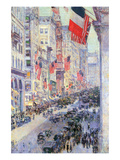 The Avenue Along 34th Street, May 1917 Poster par Frederick Childe Hassam