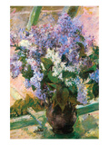 Flowers in the Window Poster by Mary Cassatt