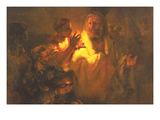 Apostle Peter Denied Christ Prints by Rembrandt van Rijn 