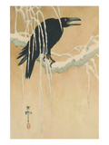 Blackbird in Snow Affiches par Koson Ikeda
