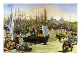 Port of Bordeaux Poster by Edouard Manet
