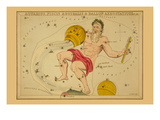 Aquarius, Piscis Australis and Ballon Aerostatique Print by Aspin Jehosaphat