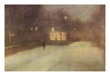 Nocturne in Gray and Gold, Snow in Chelsea Posters by James Abbott McNeill Whistler