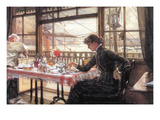 Room with a Glance from the Port Poster von James Tissot