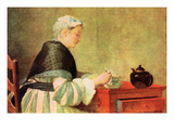 Tea Drinker Poster von Jean-Baptiste Simeon Chardin