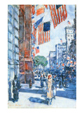 Flags, Fifth Avenue Posters par Frederick Childe Hassam