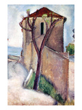 Tree and House Poster von Amedeo Modigliani
