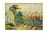 Flowers Being Watered - Mary, Mary Poster by Jesse Willcox Smith