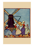 Dutch Girls Knitting Posters by  Needlecraft Magazine