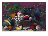 American Prize Fruit with Basket Prints by Thomas Kelly
