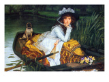 A Young Woman in a Boat Prints by James Tissot