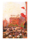 Broadway and Fifth Avenue Affiche par Frederick Childe Hassam