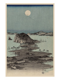 Evening View of Eight Famous Sites at Kanazawa in Musashi Province (Uyokanazawa Hassshoyakei) 1 Affiche par Ando Hiroshige