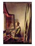 Girls at the Open Window Posters by Johannes Vermeer