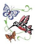 Hummingbird & Butterflies Limited Edition by Odin Lanning