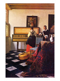 The Music Lesson Plakater af Johannes Vermeer